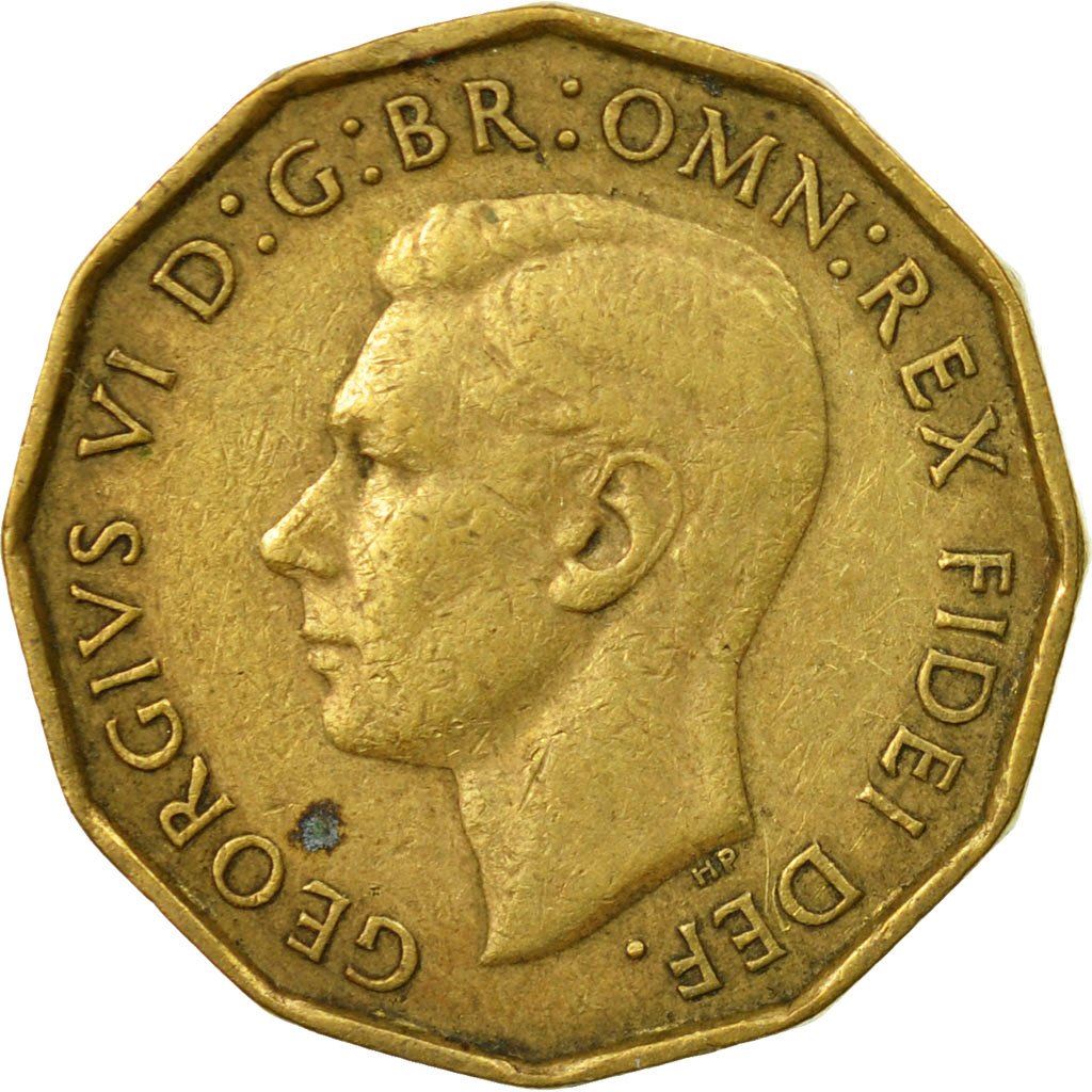 United Kingdom | 3 Pence Coin | George VI | KM:873 | 1949 - 1952