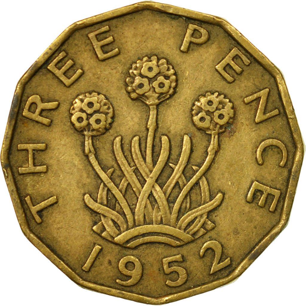 United Kingdom | 3 Pence Coin | George VI | KM:873 | 1949 - 1952
