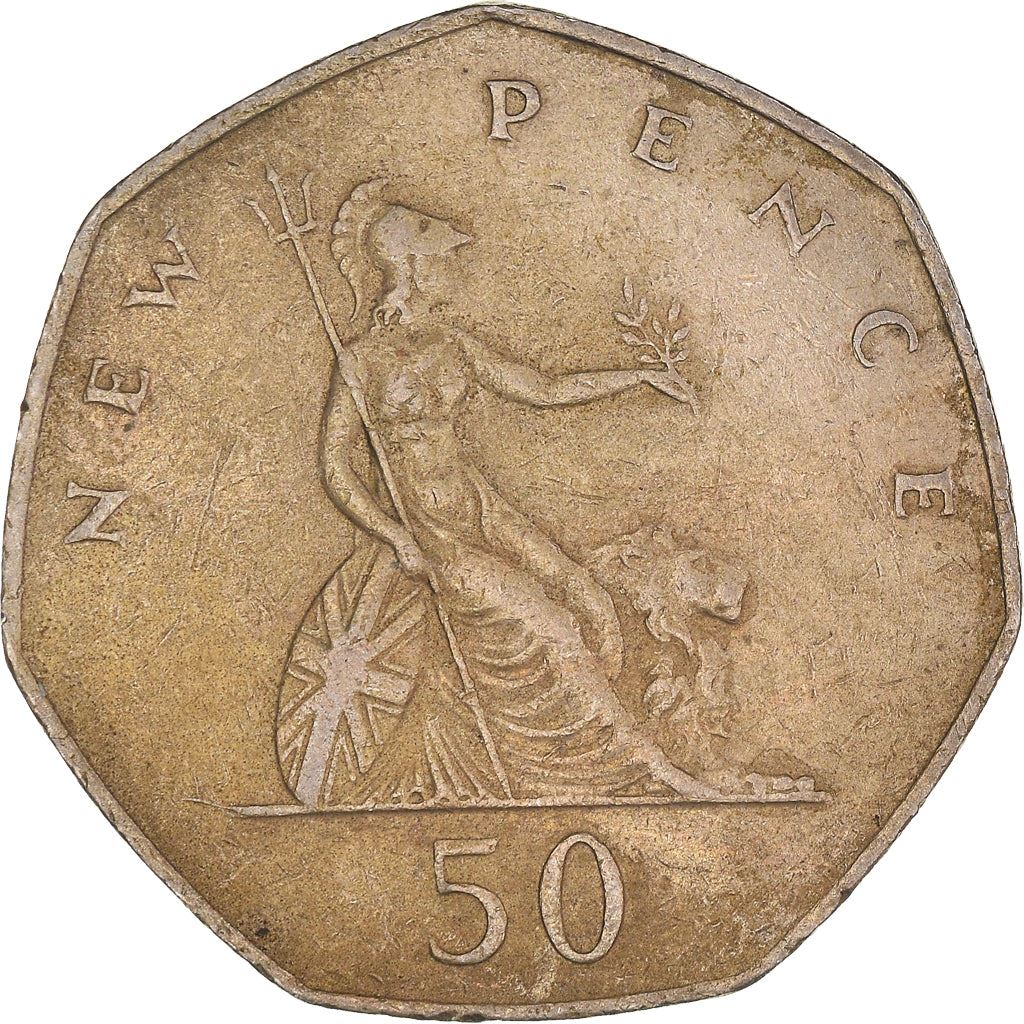 United Kingdom | 50 New Pence Coin | Britannia | KM:913 | 1969 - 1981