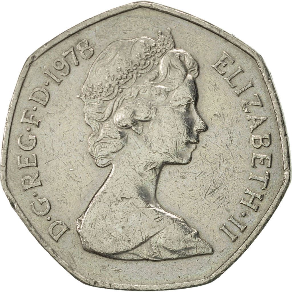 Storbritannien | 50 New Pence Mønt | Britannia | KM:913 | 1969 - 1981
