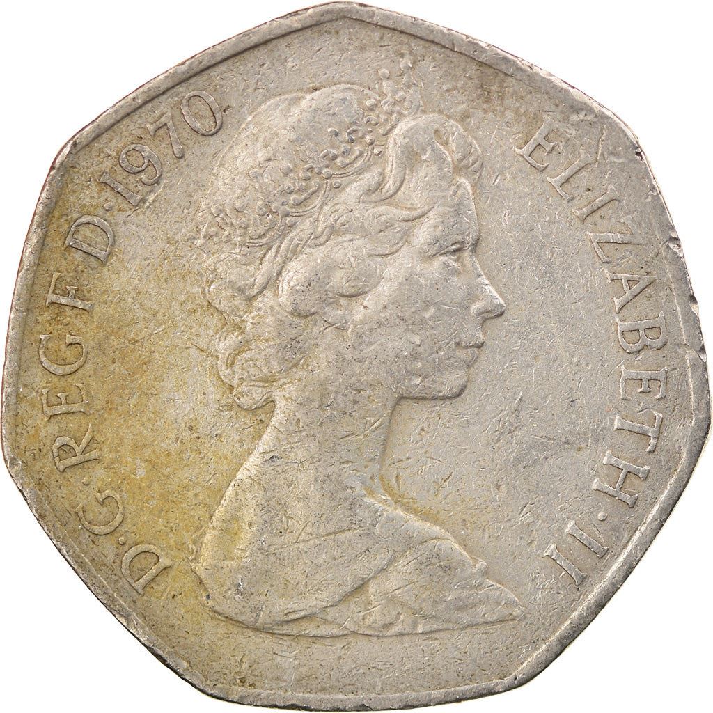 United Kingdom | 50 New Pence Coin | Britannia | KM:913 | 1969 - 1981