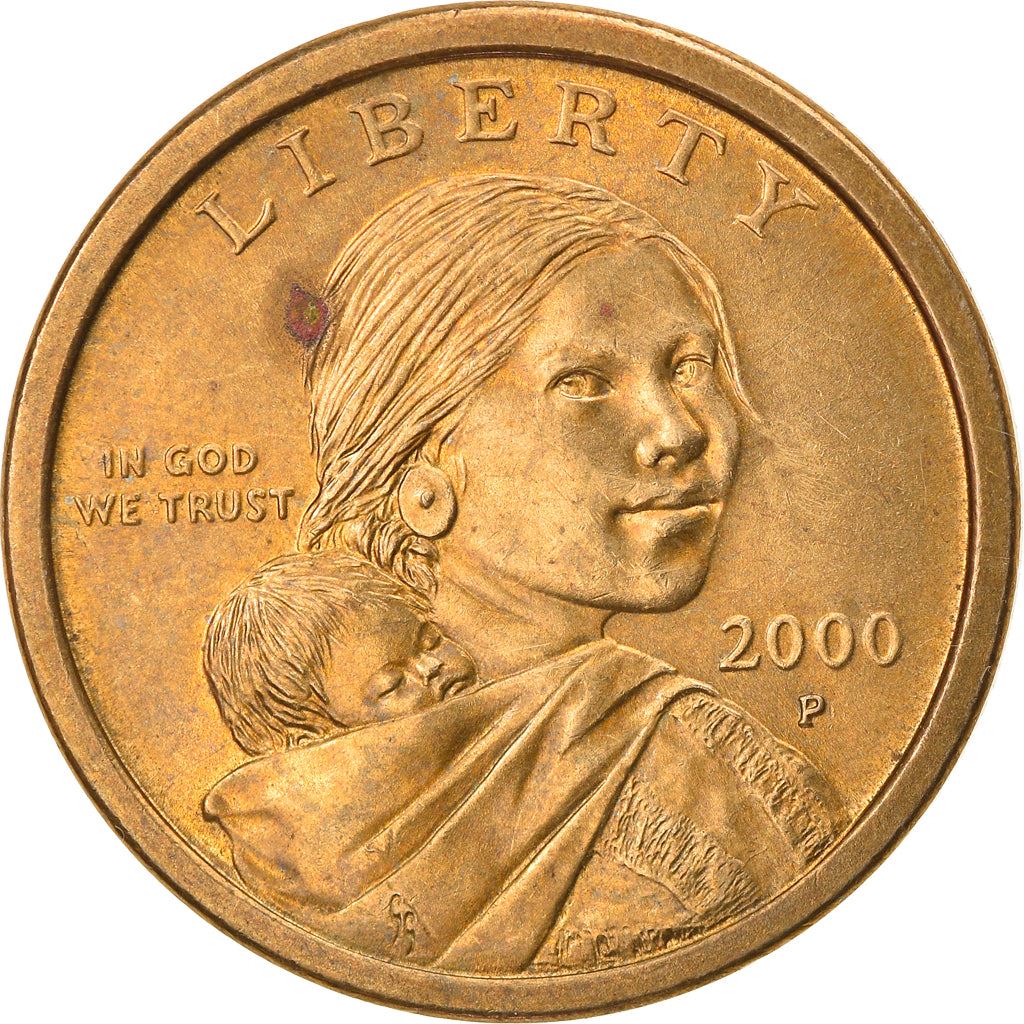 Stati Uniti | Moneta da 1 Dollaro | Sacagawea | Jean Baptiste Charbonneau | Aquila | KM310 | 2000 - 2008