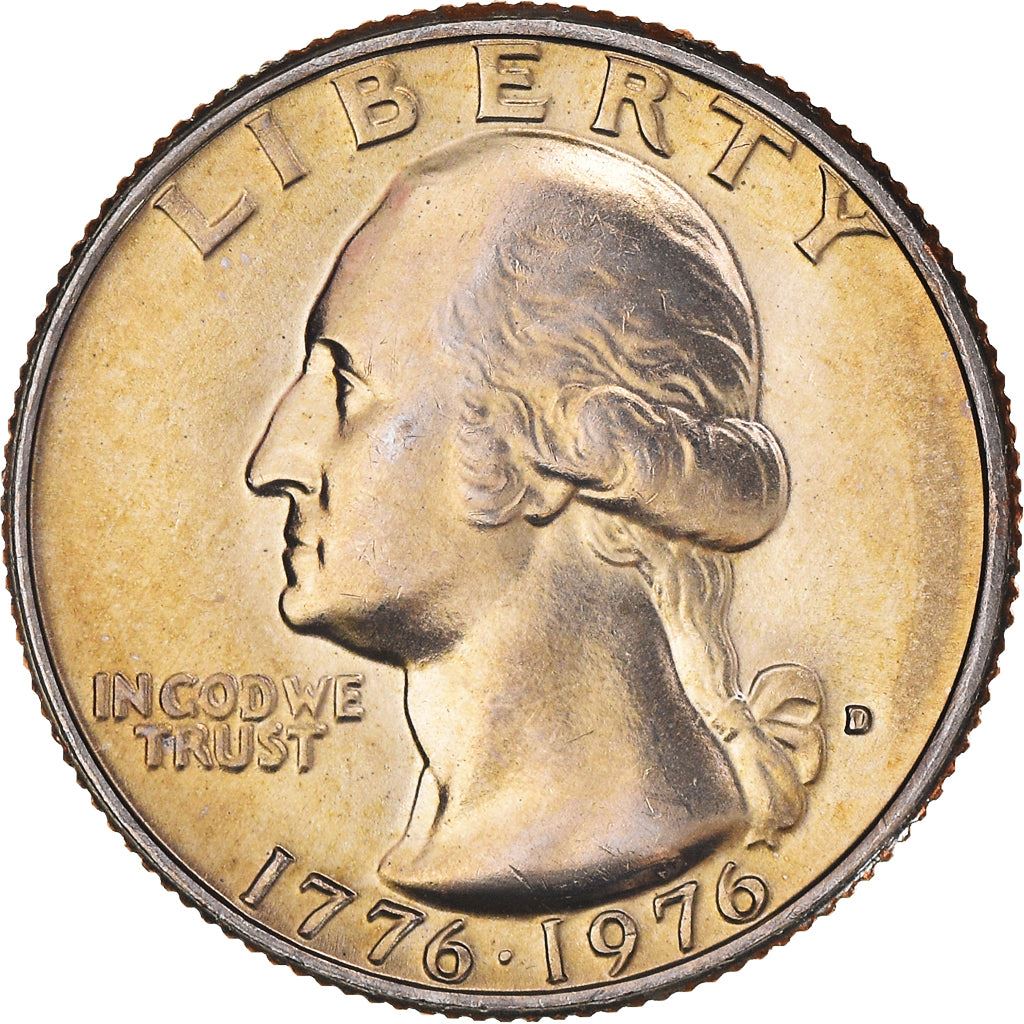 United States | 1/4 Dollar Coin | George Washington | Drummer | Torch | KM204 | 1976