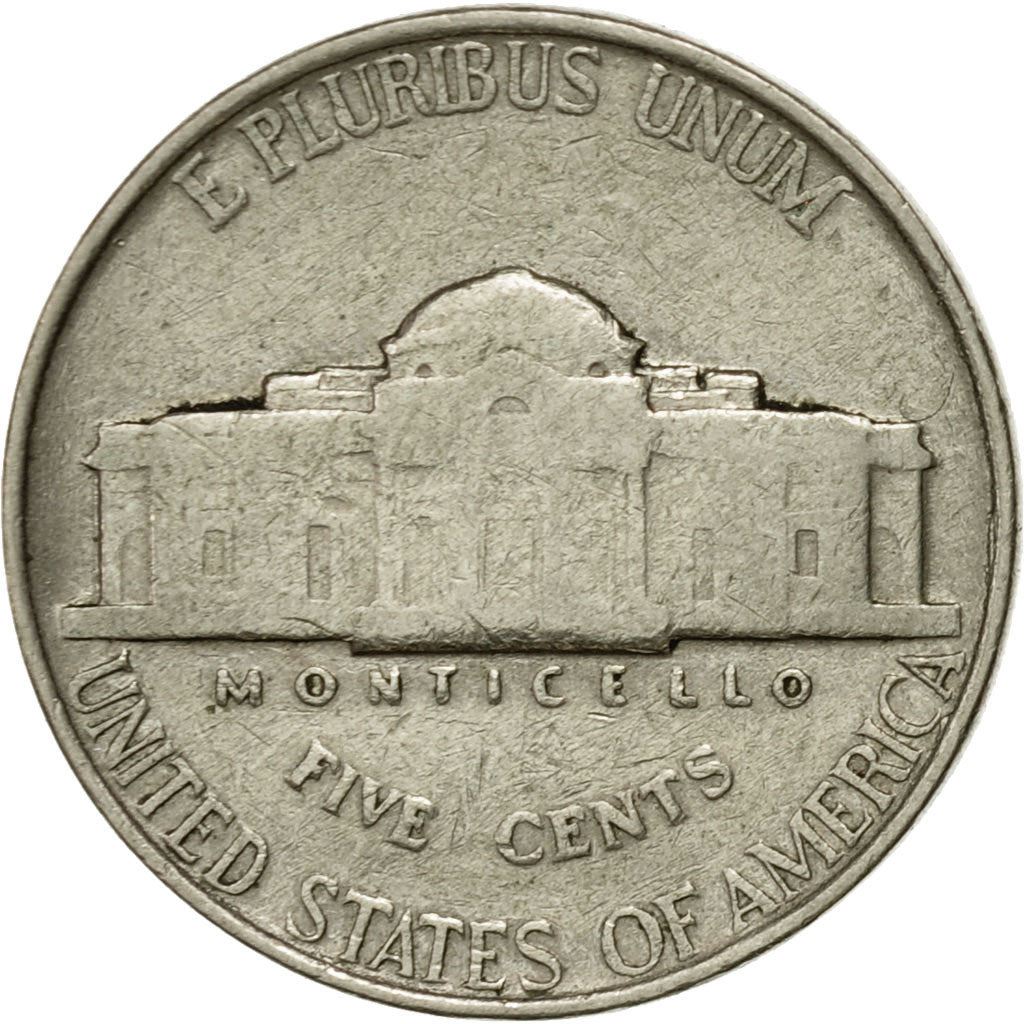 United States | 5 Cents Coin | Thomas Jefferson | Monticello | KM192 | 1938 - 2003