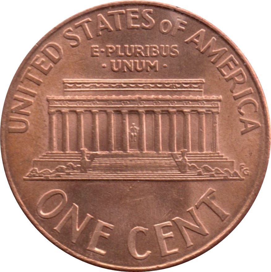 United States | American 1 Cent Coin | Lincoln Memorial | KM201b | 1983 - 2008