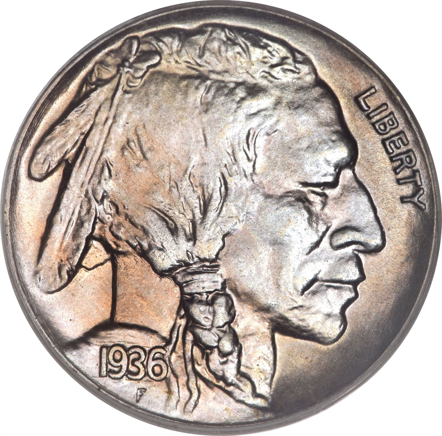 Estados Unidos | Moneda americana de 5 centavos | Jefe Cheyenne | bisonte | KM134 | 1913 - 1938