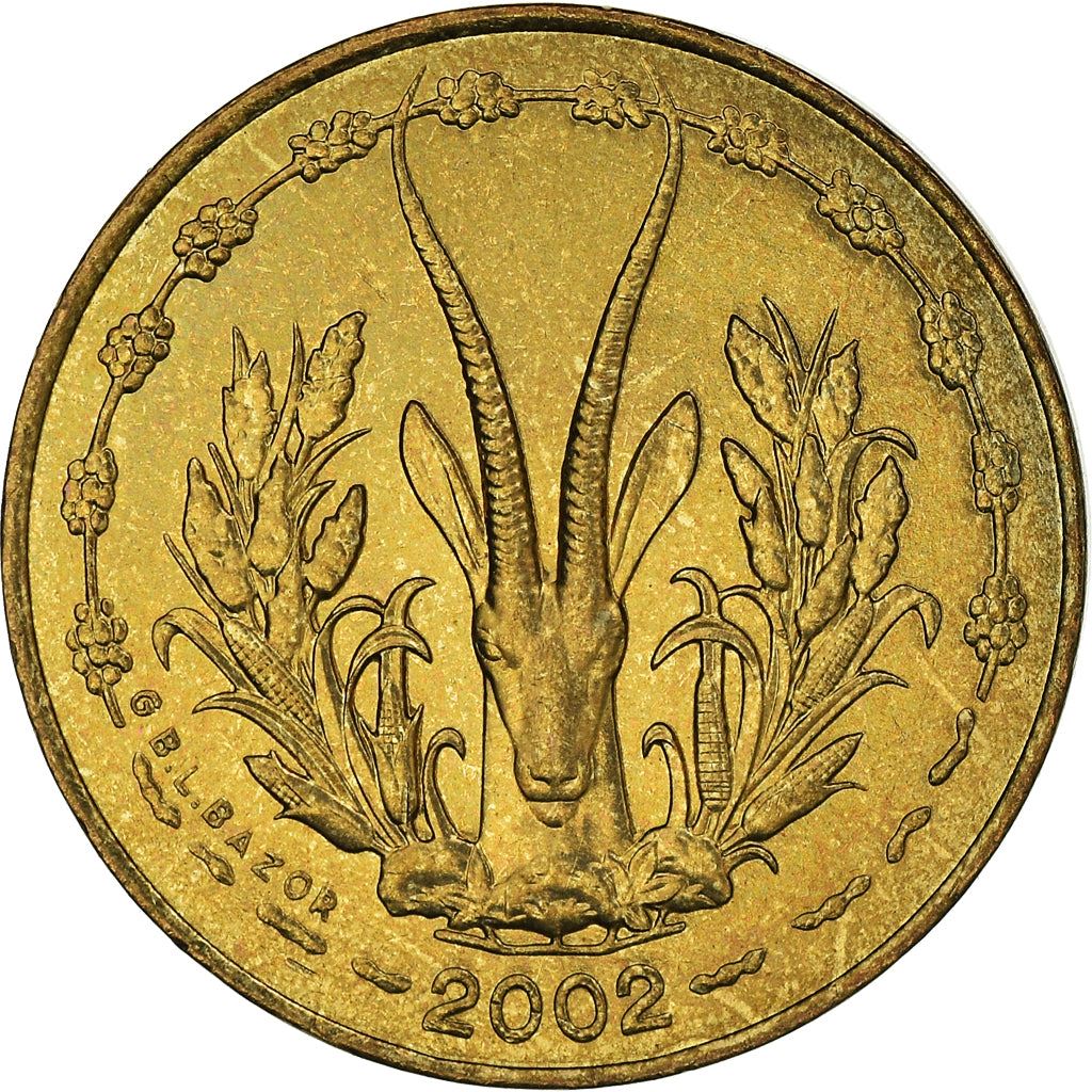 Western African States | 5 Francs Coin | Sawfish | Gazelle | KM2a | 1965 - 2020