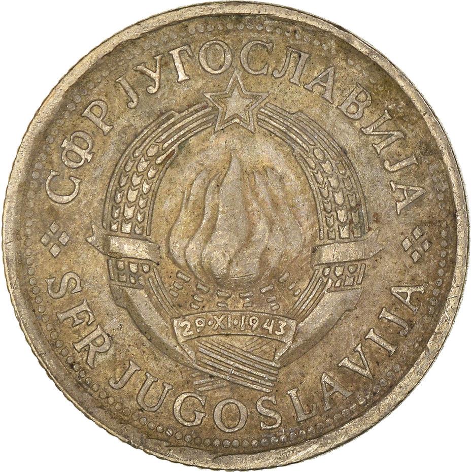 Yugoslavia Coin | 1 Dinar | Flame | Stars | KM59 | 1973 - 1981