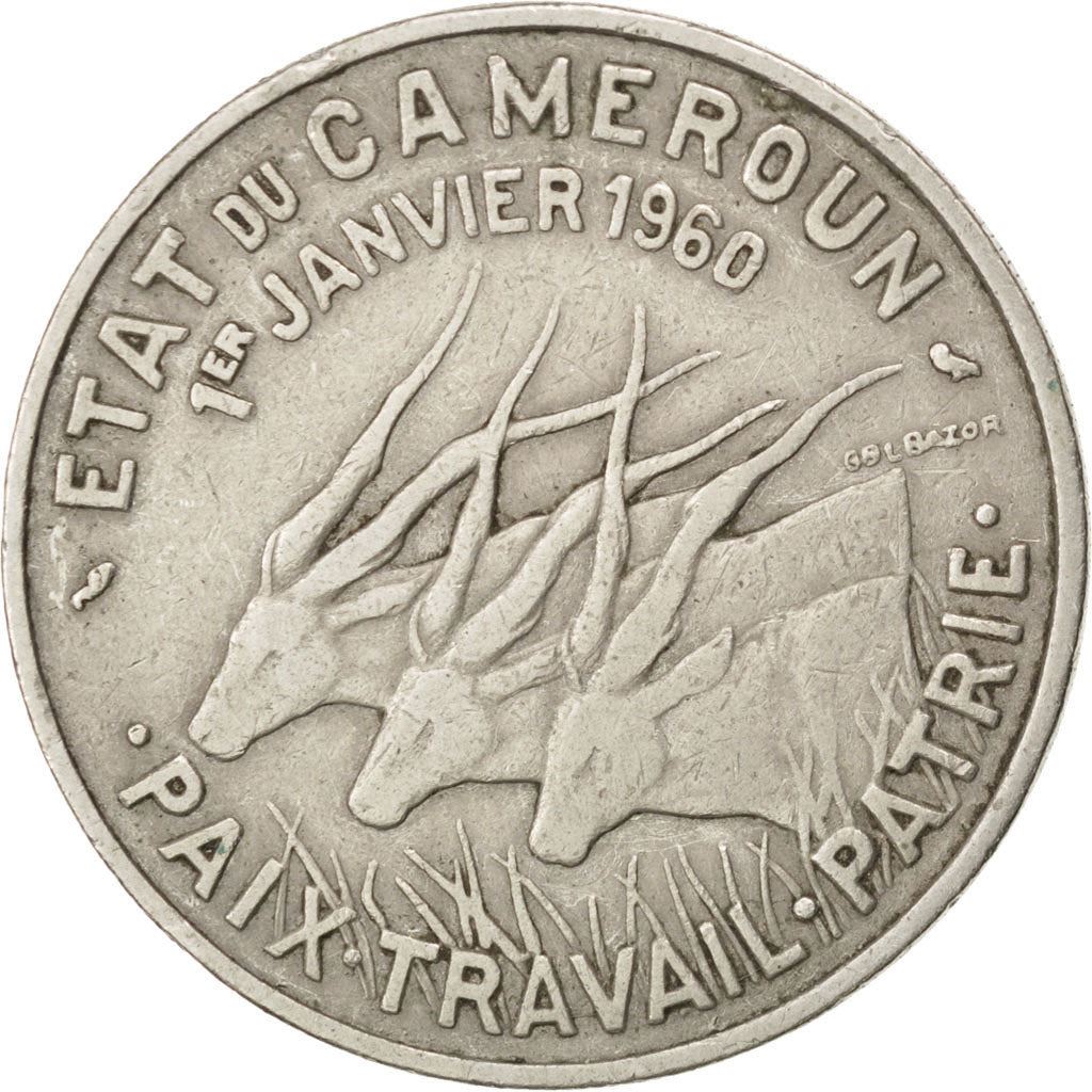 Cameroon | 50 Francs Coin | Giant Elands | Km:13 | 1960