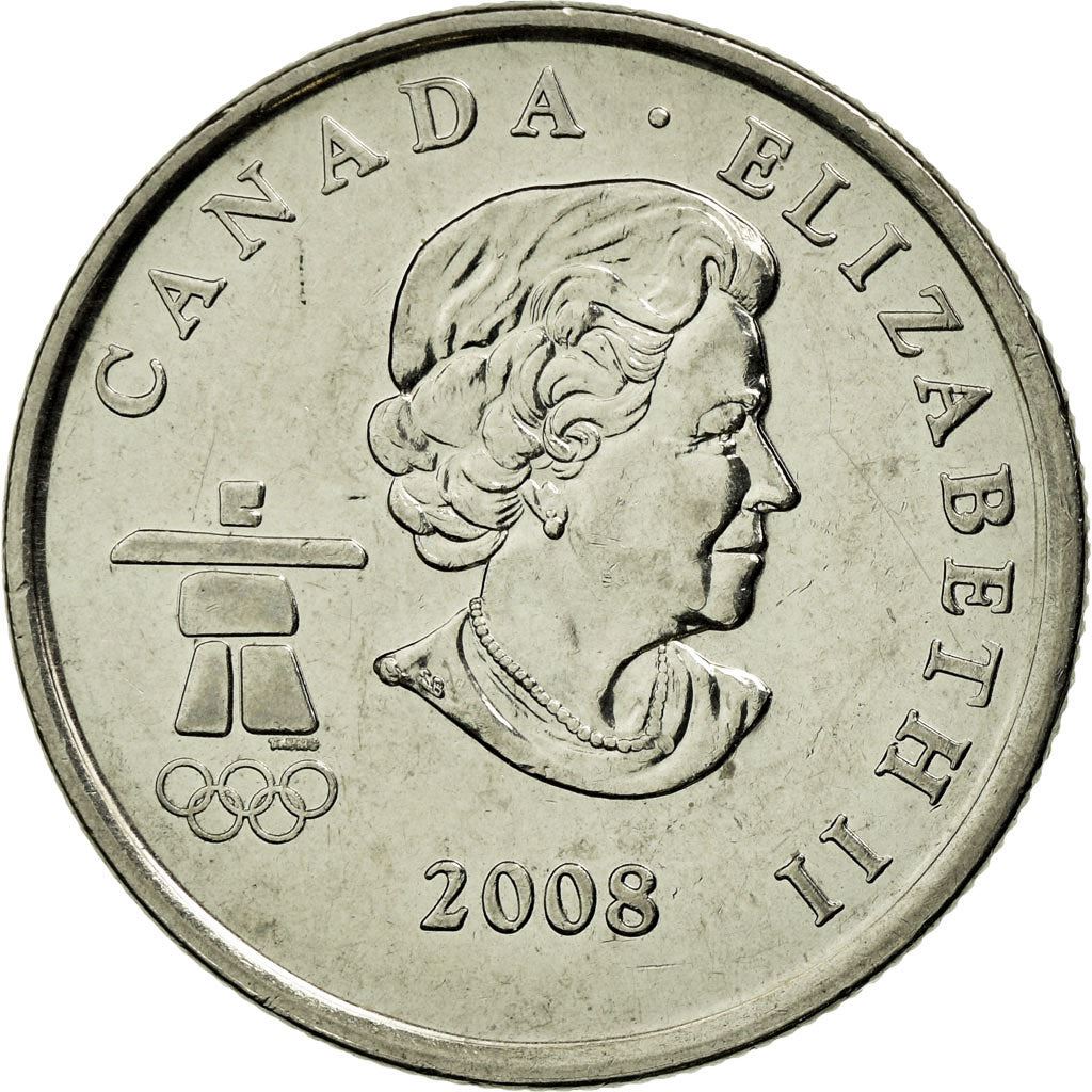 Canada | 25 Cents Coin | Nickel plated steel | Freestyle Skiing | KM:765 | 2008