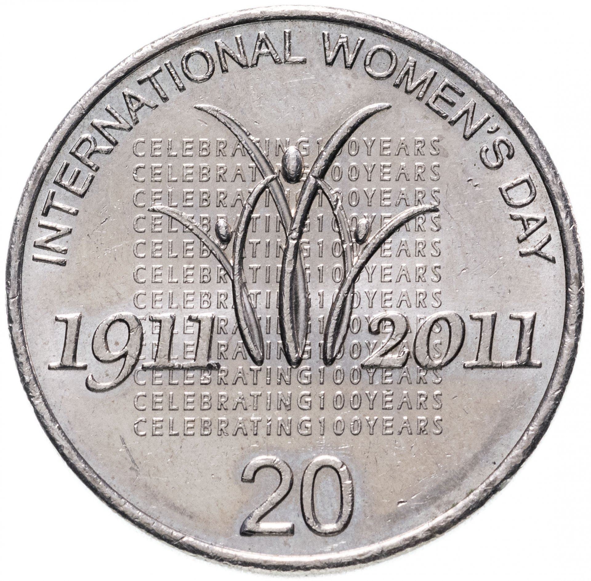 Australia | 20 Cents Coin | International Women's Day | KM:1642 | 2011
