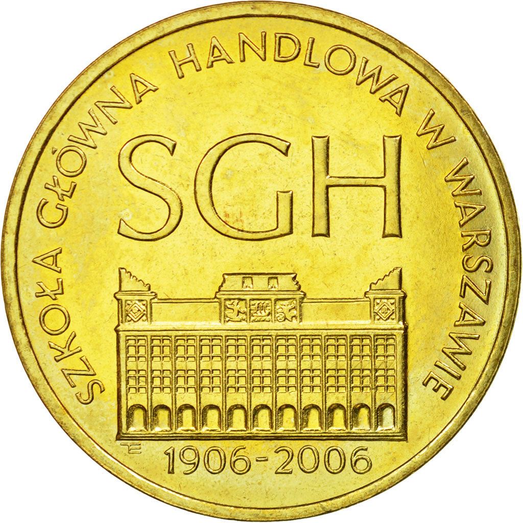 Poland | 2 Zlotys Coin | Warsaw School | Y:609 | 2006