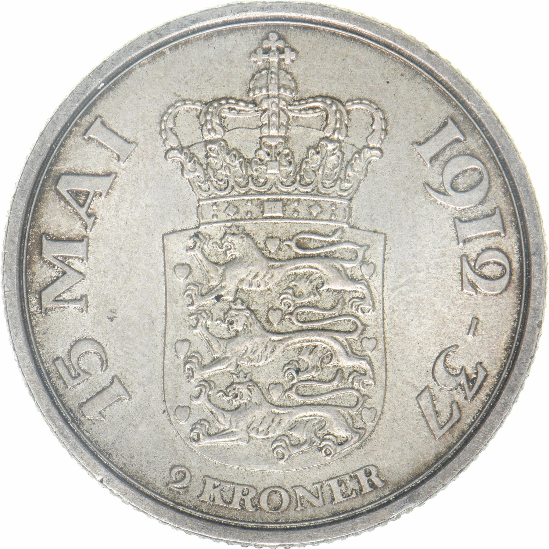 Denmark | 2 Kroner Coin | Christian X | KM:830 | 1937