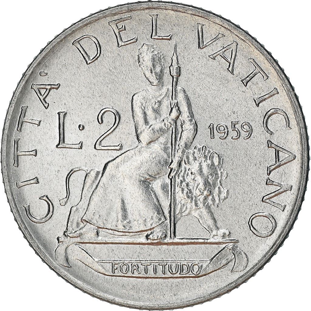 Vatican City | 2 Lire Coin | John XXIII | Km:59 | 1959 - 1962