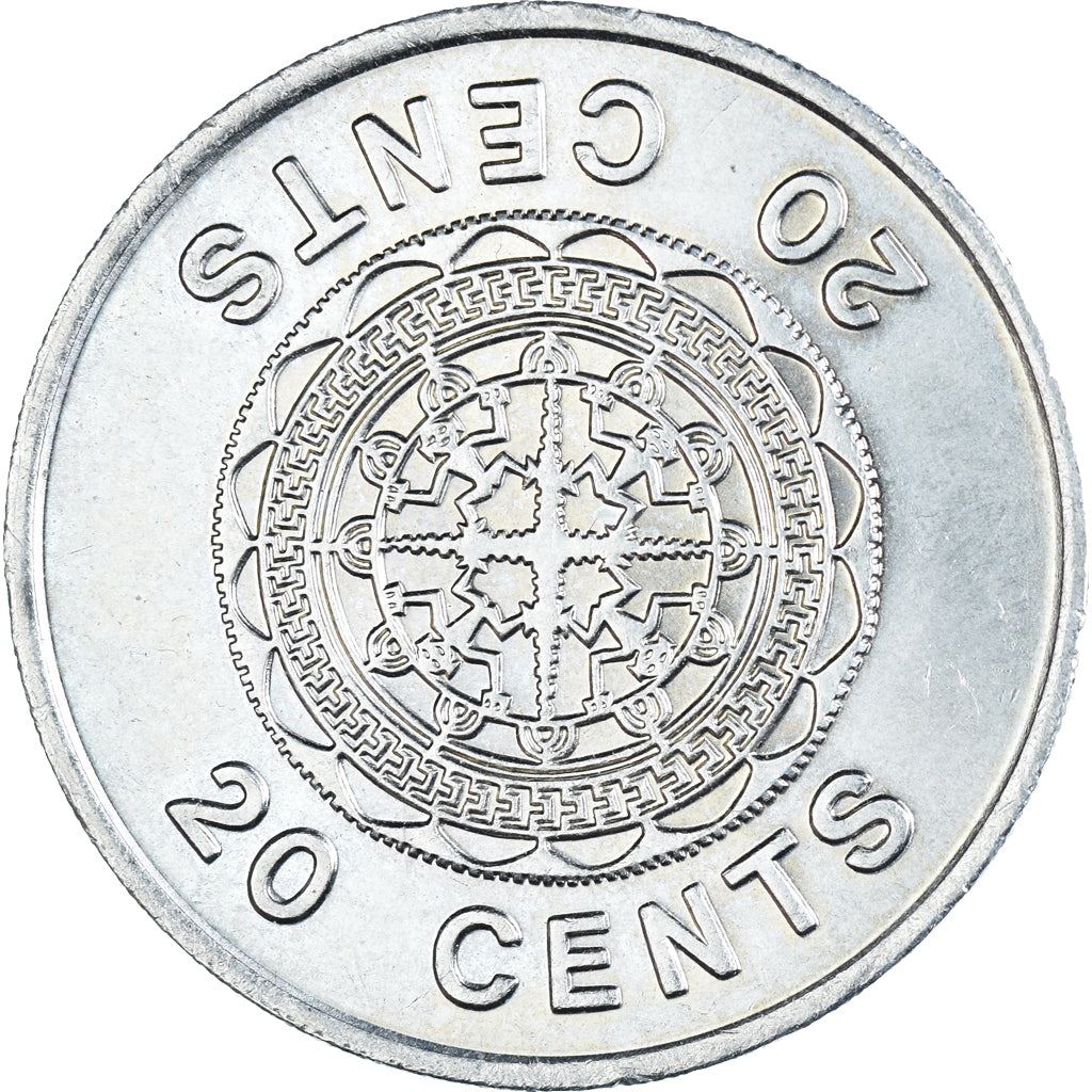 Isole Salomone | Moneta da 20 centesimi | Elisabetta II | Pendente Malaita | Km:5 | 1977 - 1983