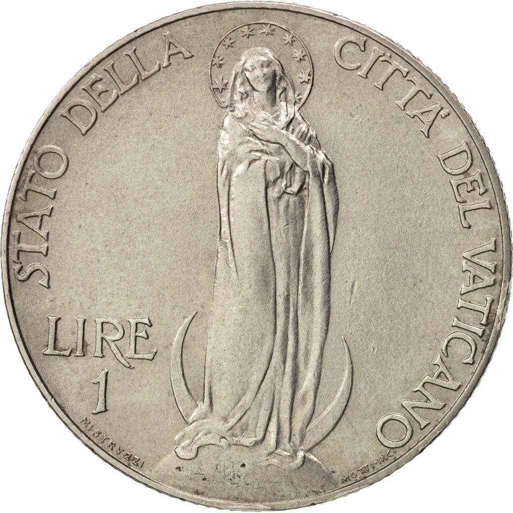 Vatican City | 1 Lira Coin | Virgin Mary | Km:5 | 1929 - 1937