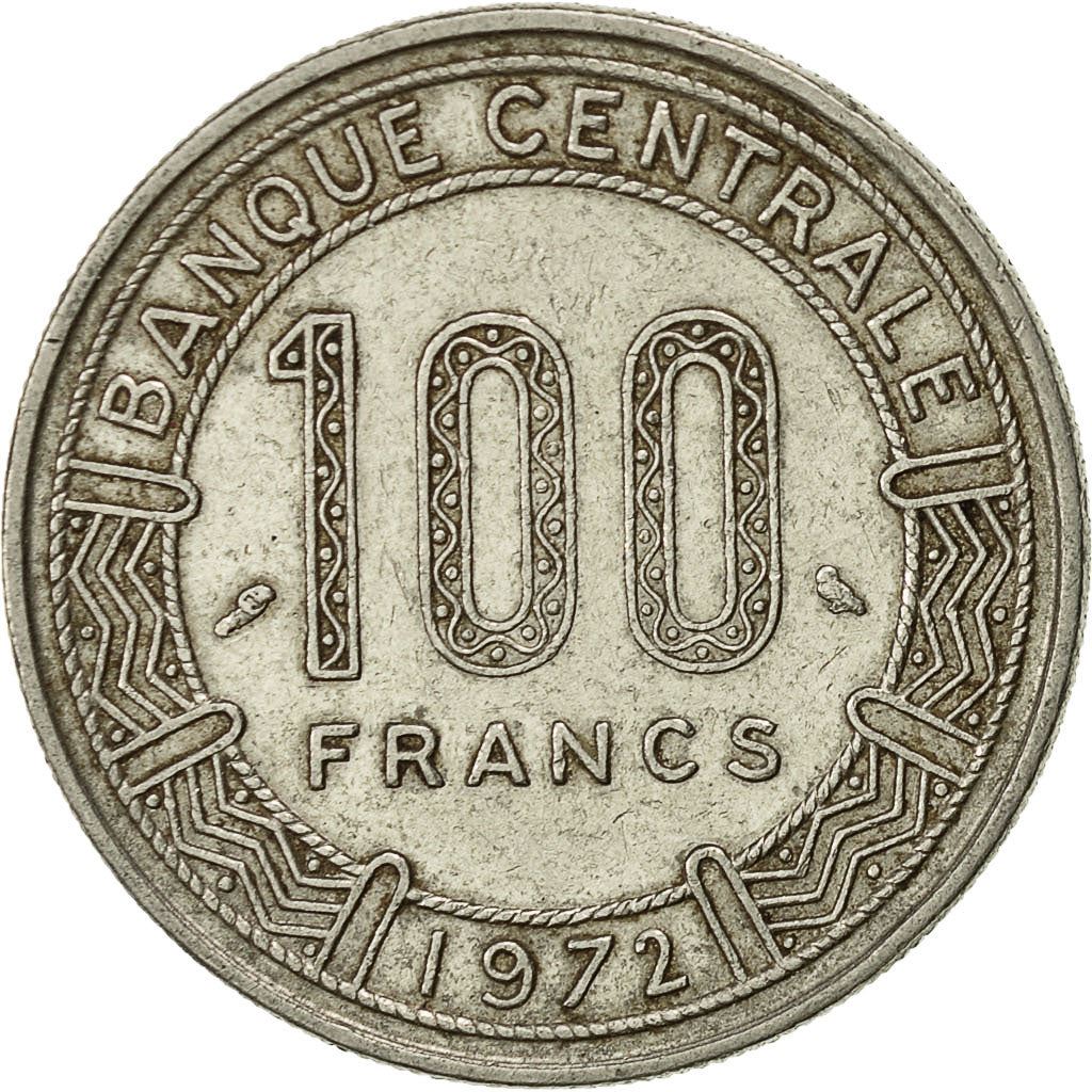 Gabon | 100 Francs Coin | Giant Eland | Km:12 | 1971 - 1972