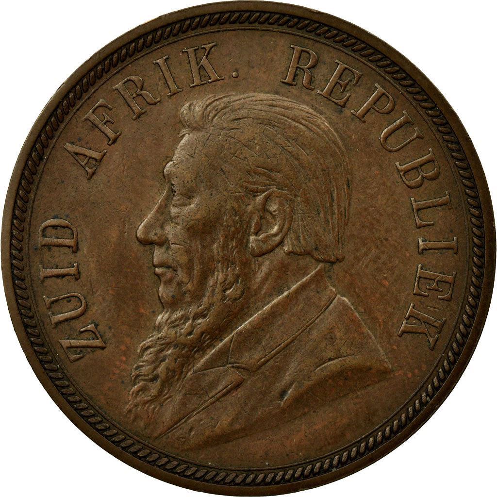 South African Republic | 1 Penny Coin | Lion | Marksman | Anchor | Wagon | Johannes Paulus Kruger | Km:2 | 1892 - 1898