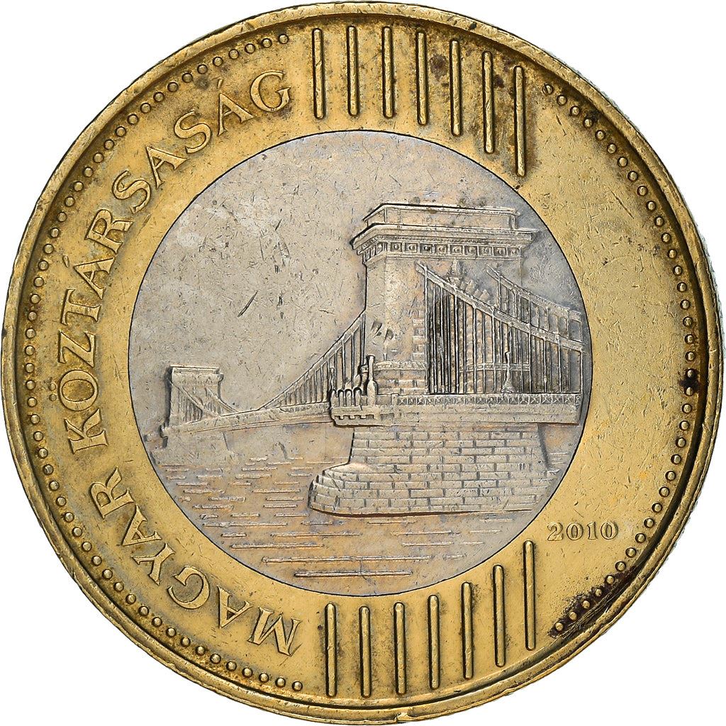 Hungary 200 Forint Coin | Szechenyi Chain Bridge | Budapest | KM826 | 2009 - 2011
