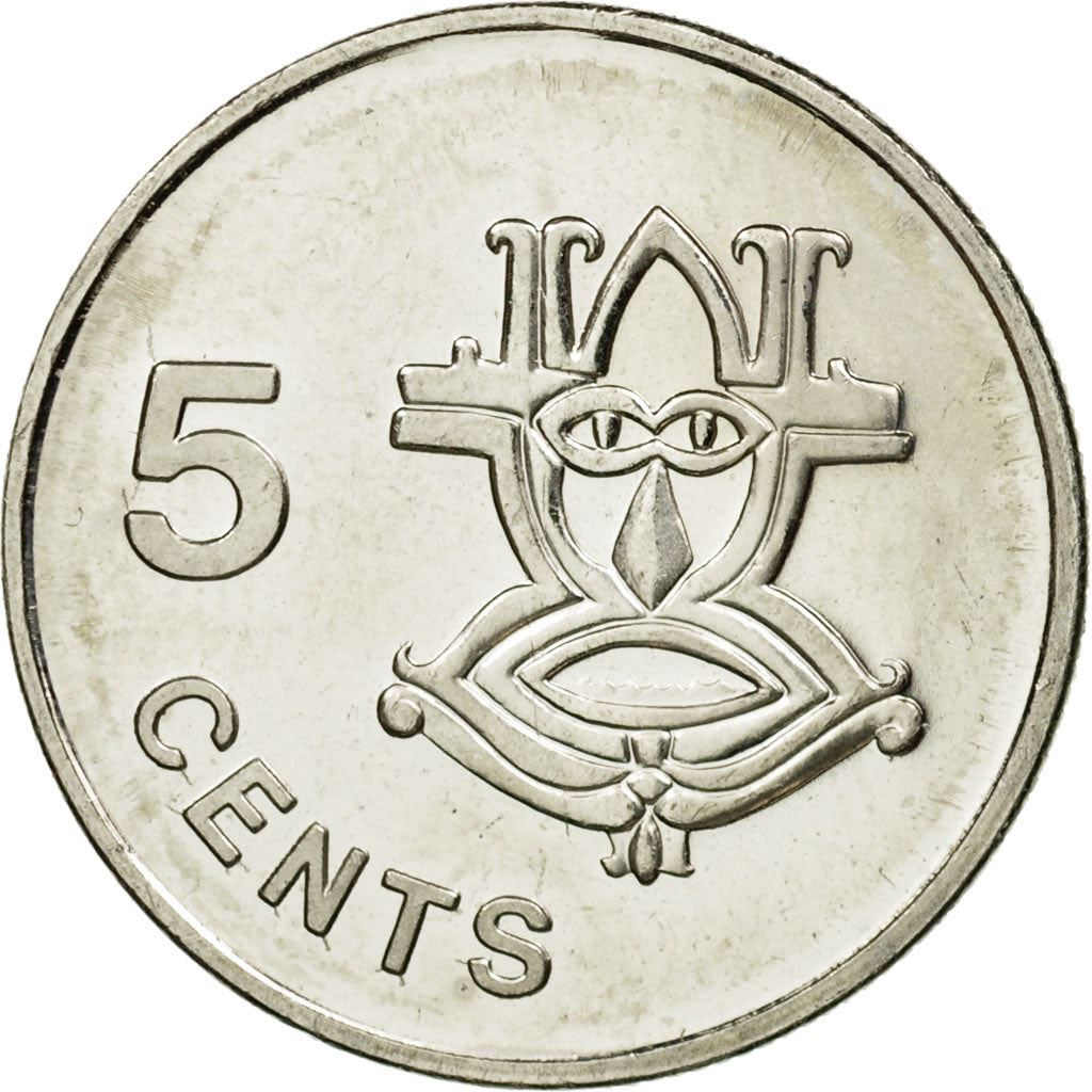 Solomonų Salos | 5 centų moneta | Elžbieta II | Vietinis kaukė | Km:26A | 1993 - 2005