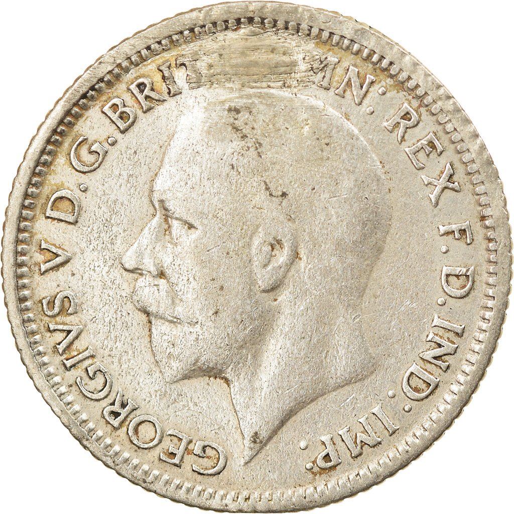 United Kingdom | 6 Pence Coin | George V | KM:832 | 1927 - 1936