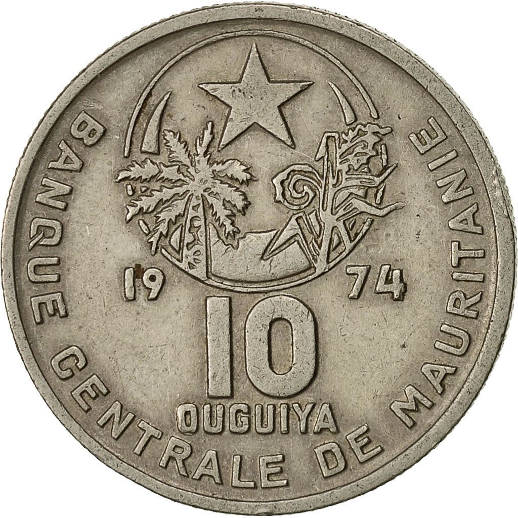Mauritania | 10 Ouguiya Coin | Coat of Arms | Km:4 | 1973 - 2003