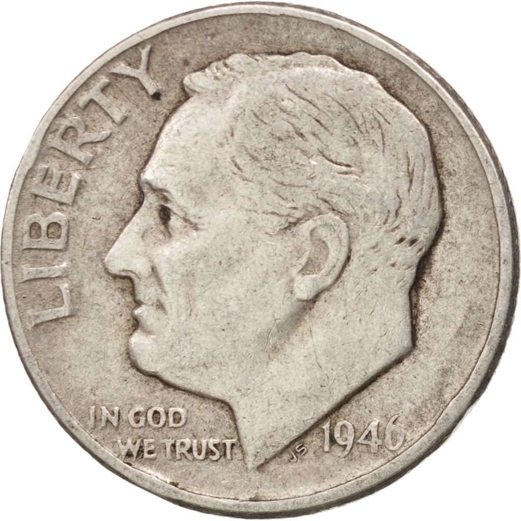 Vereinigte Staaten | 1 Dime Münze | Franklin D. Roosevelt | KM:195 | 1946 - 1964