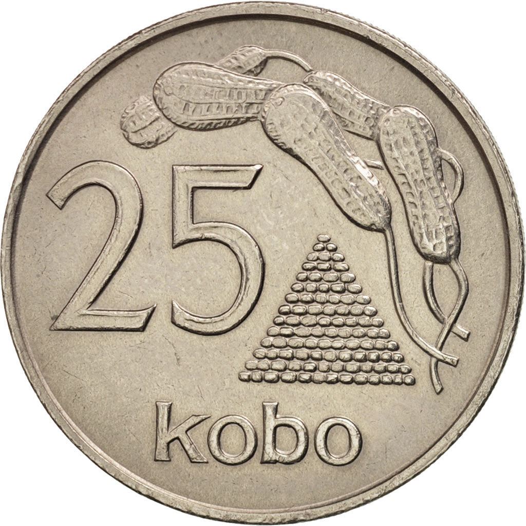 Nigeria | 25 Kobo Coin | Groundnuts | Km:11 | 1973 - 1975