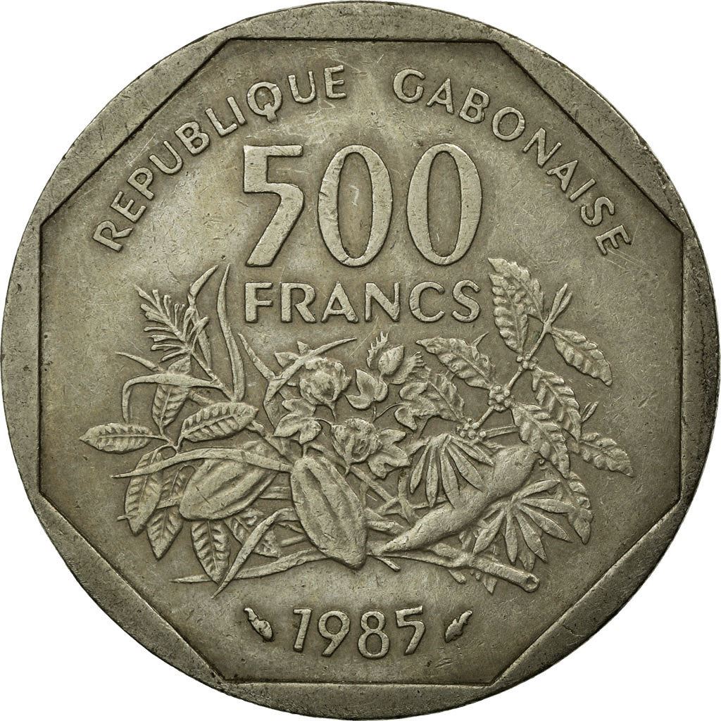 Gabon | 500 Francs Coin | Copper-Nickel | Fruit | Km:14 | 1985
