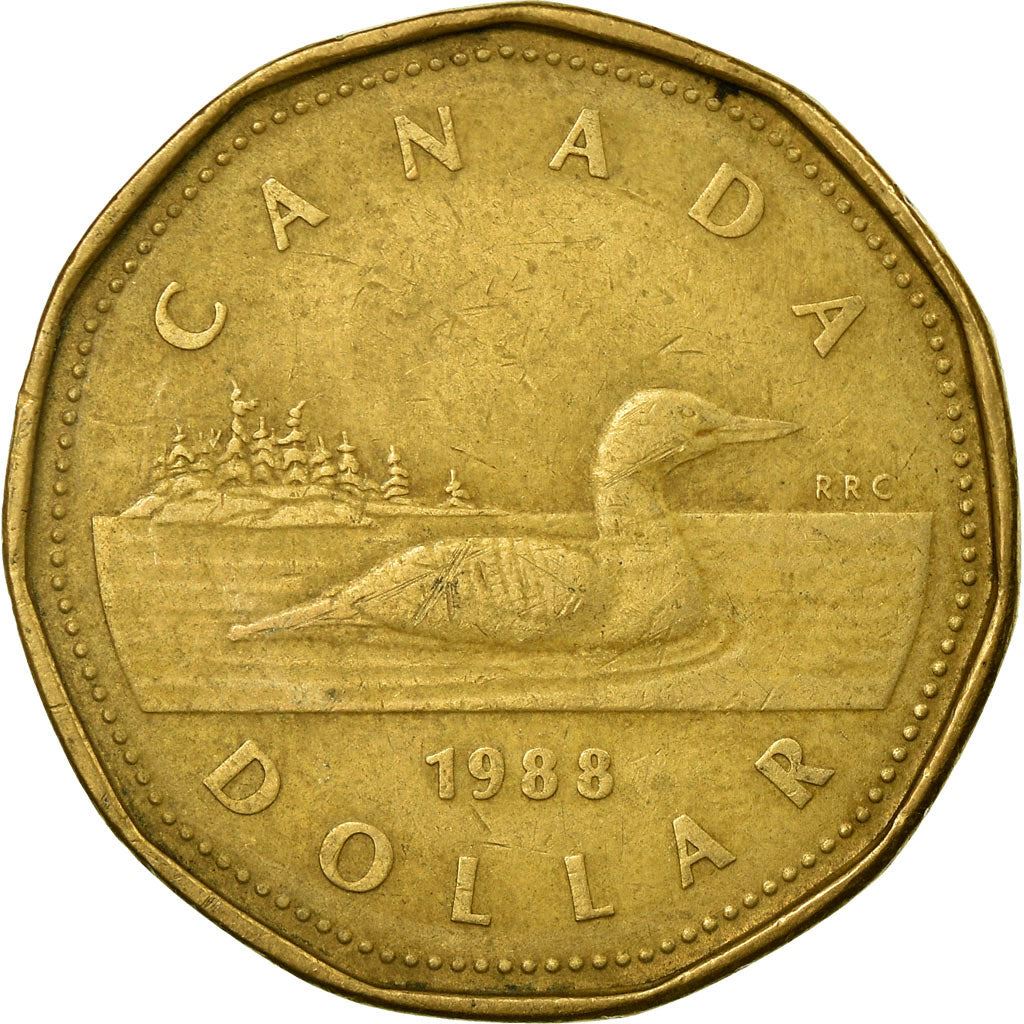 Canada | 1 Dollar Coin | Bronze plated nickel | 2nd portrait | KM:157 | 1987-1989