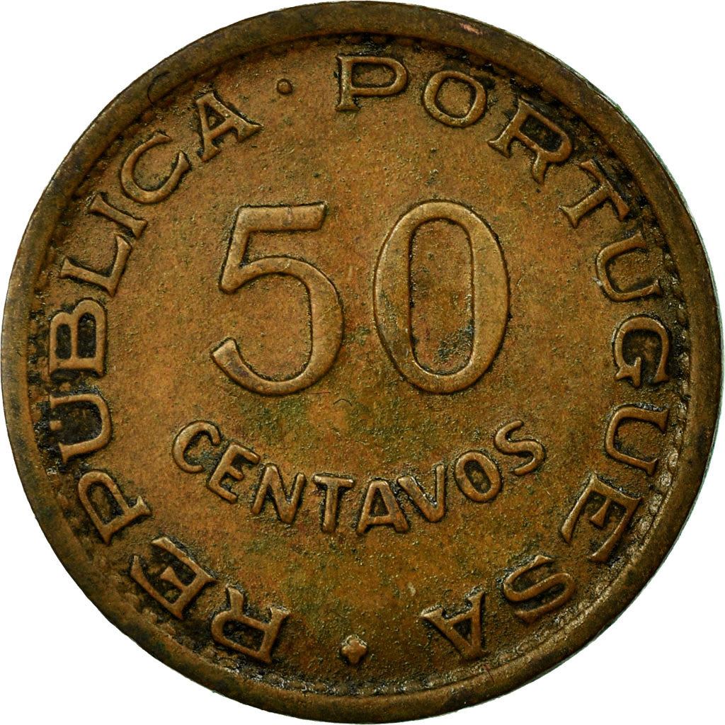 Sao Tome and Principe | 50 Centavos Coin | Shield | Km:17.1 | 1962