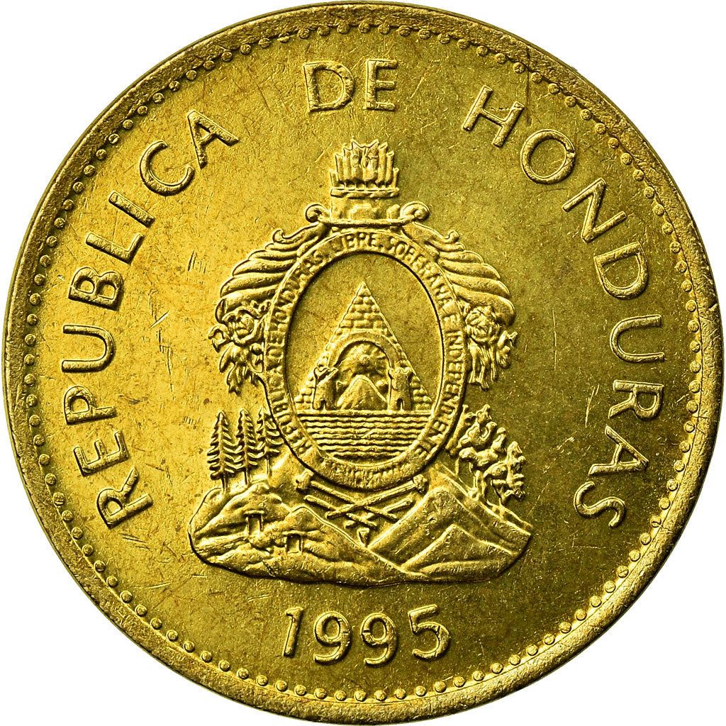 Honduras | 5 Centavos Coin | Brass | Wreath | Coat of Arms | Km:72.4 | 1995 - 2007