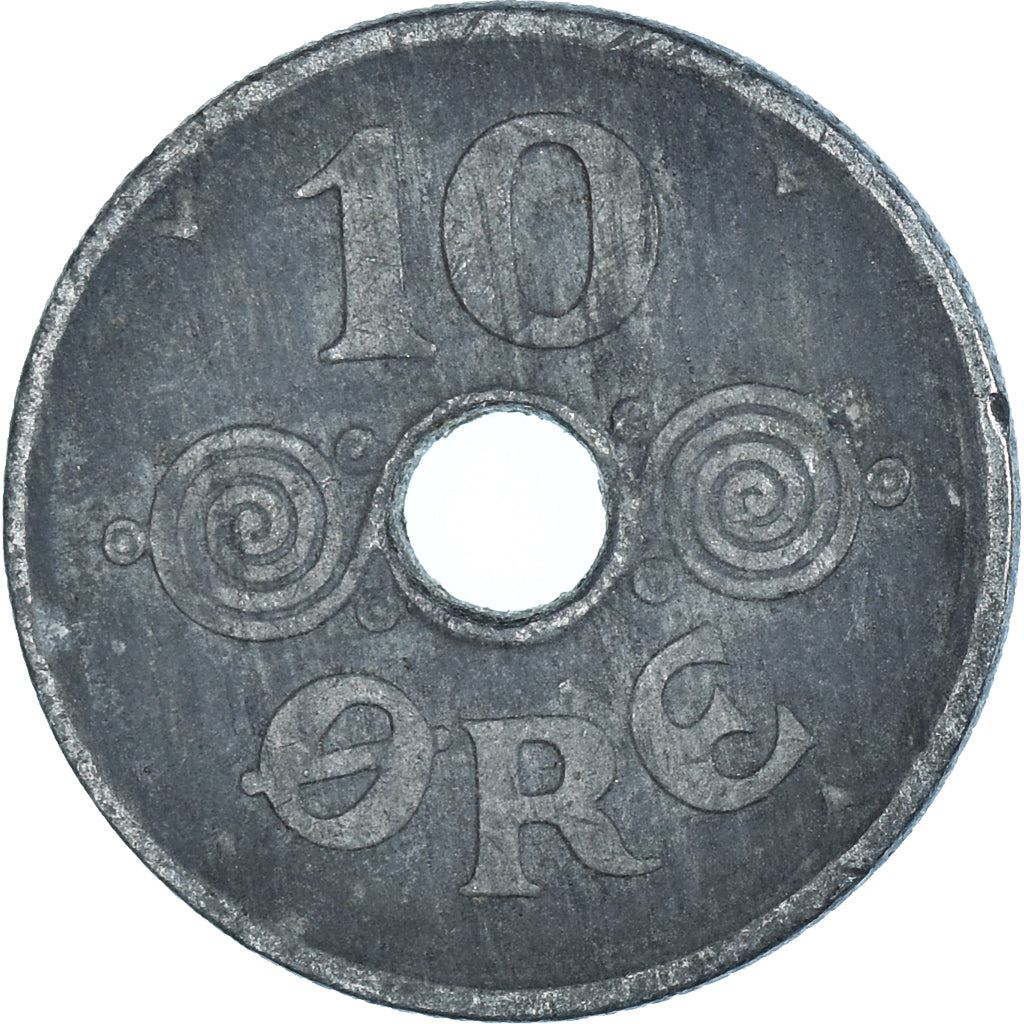 Denmark | 10 Ore Coin | Monogram | Km:822.2A | 1941 - 1945