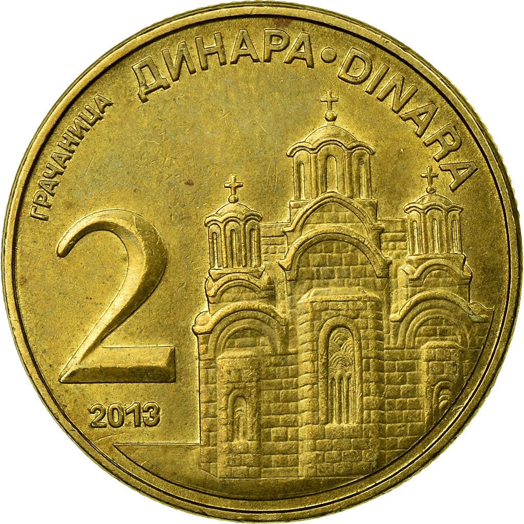 Serbia 2 Dinara Coin | Gracanica Monastery | KM55 | 2011 - 2020