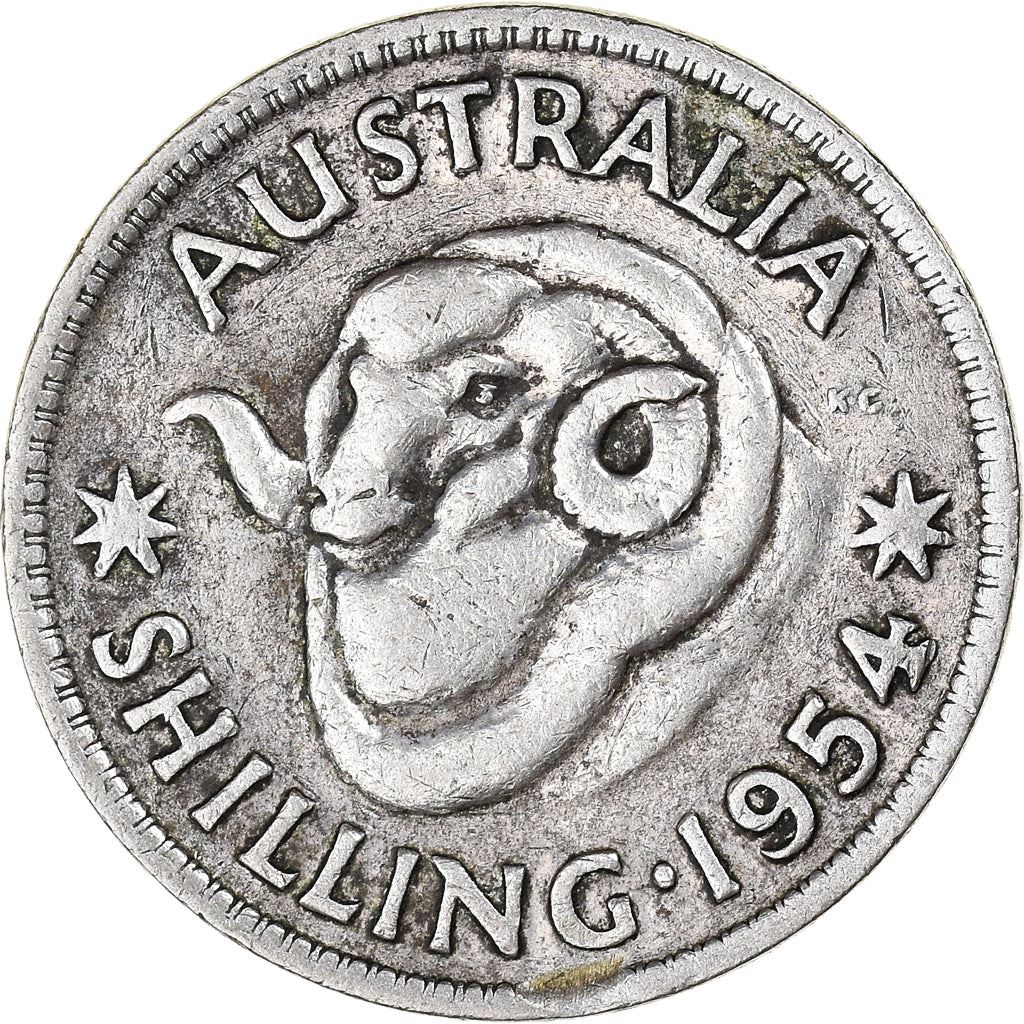 Australia | 1 Shilling Coin | Ram | Km:53 | 1953 - 1954