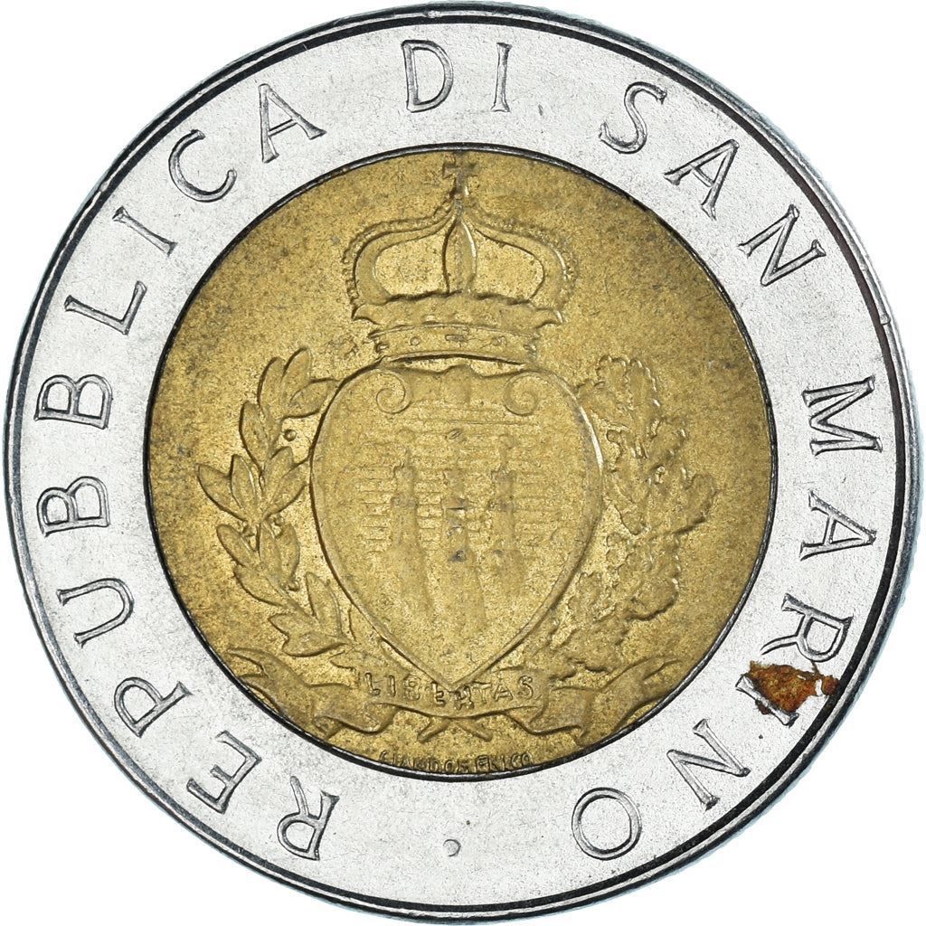 San Marino | 500 Lire Coin | Castle of San Marino | Km:209 | 1987