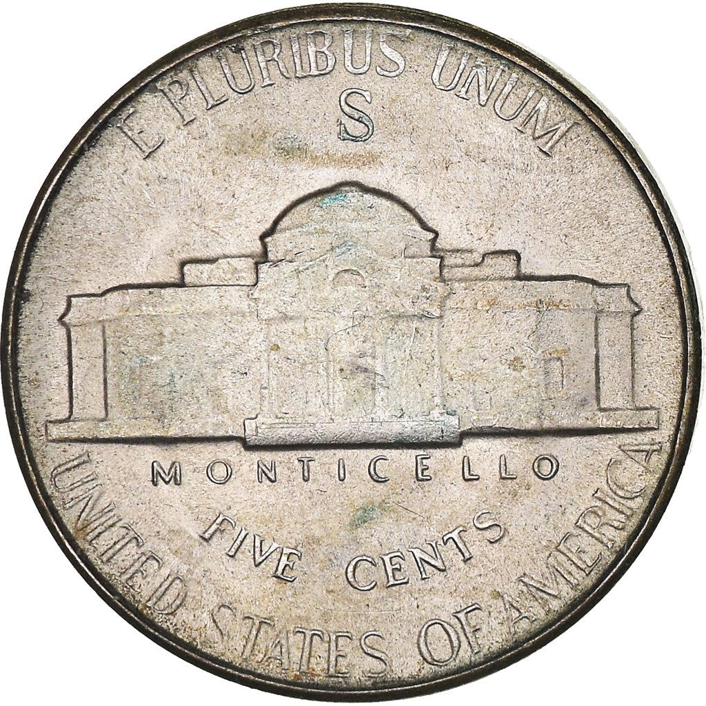 USA | 5 cent mynt | Thomas Jefferson | Monticello | KM192a | 1942 - 1945