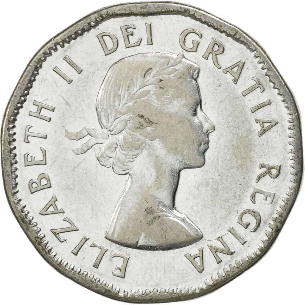Canada | 5 Cents Coin | Chromium plated steel | 1st portrait | KM:50 | 1953-1954