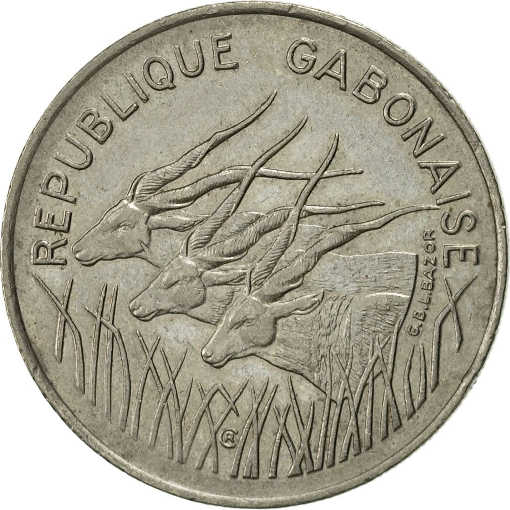 Gabon | 100 Francs Coin | Giant Eland | Km:13 | 1975 - 1985