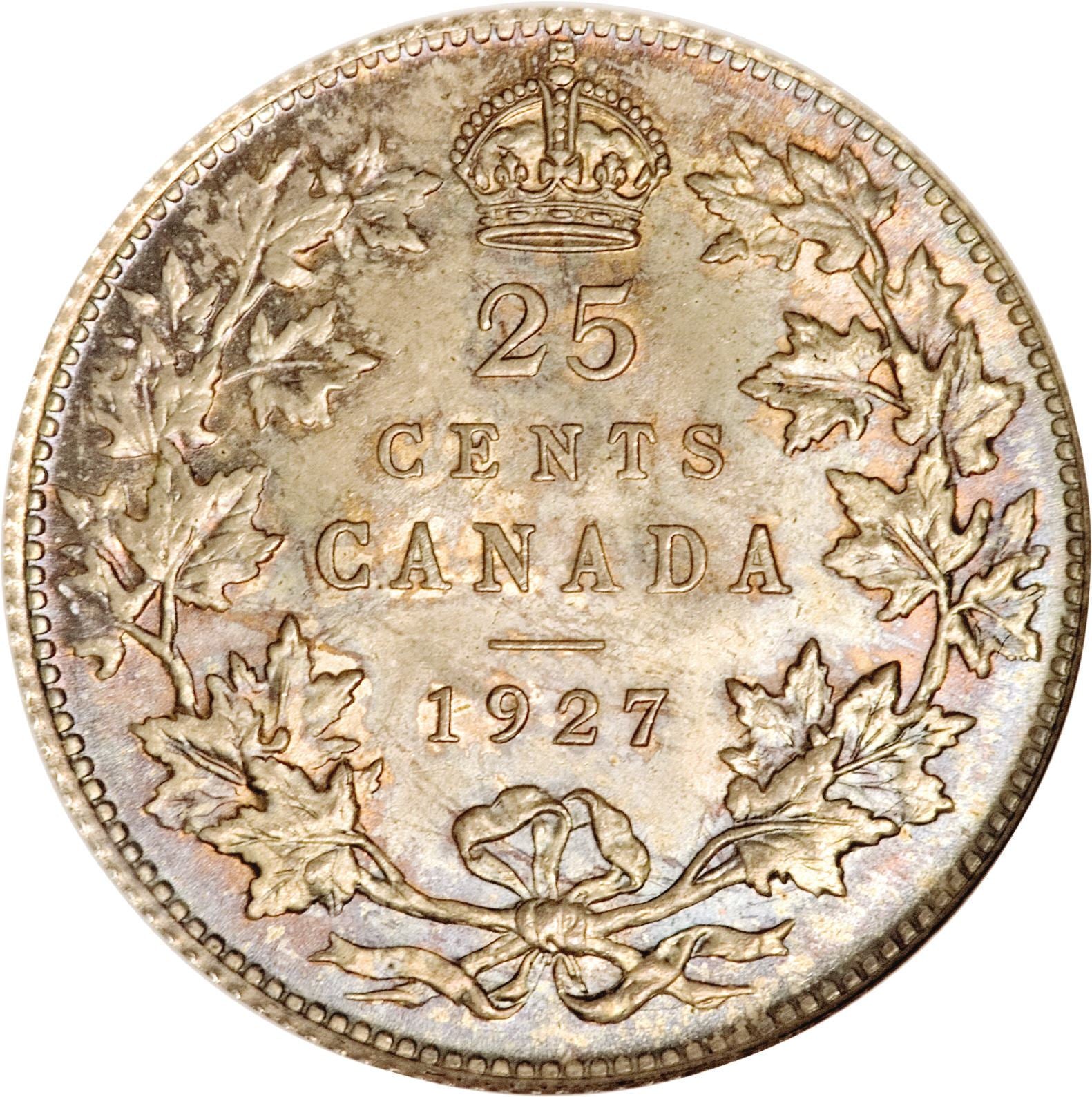 Canada 25 Cents Coin | King George V | KM24a | 1920 - 1936