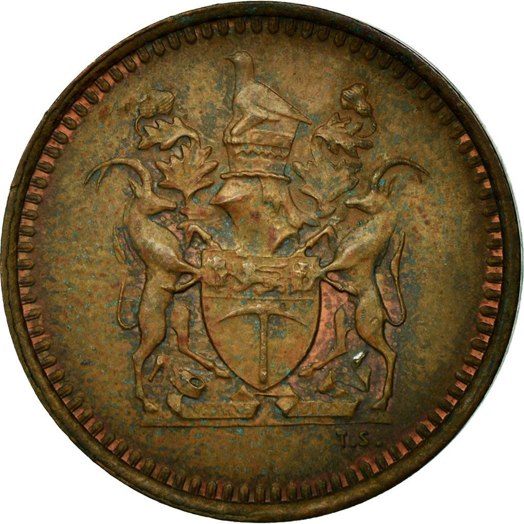 Rhodesia | 1/2 Cent Coin | Antelopes | Km:9 | 1970 - 1977