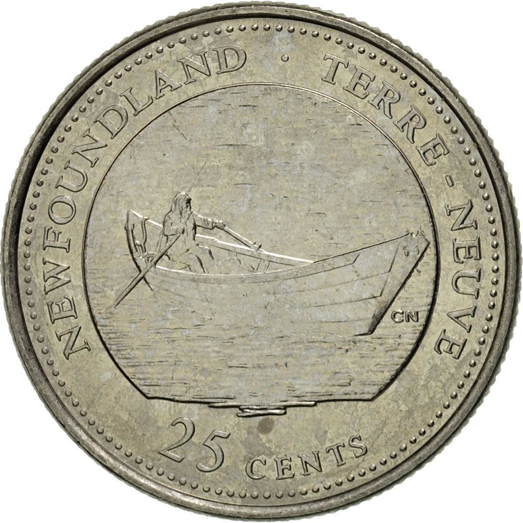 Canada | 25 Cents Coin | Nickel | Newfoundland | KM:213 | 1992