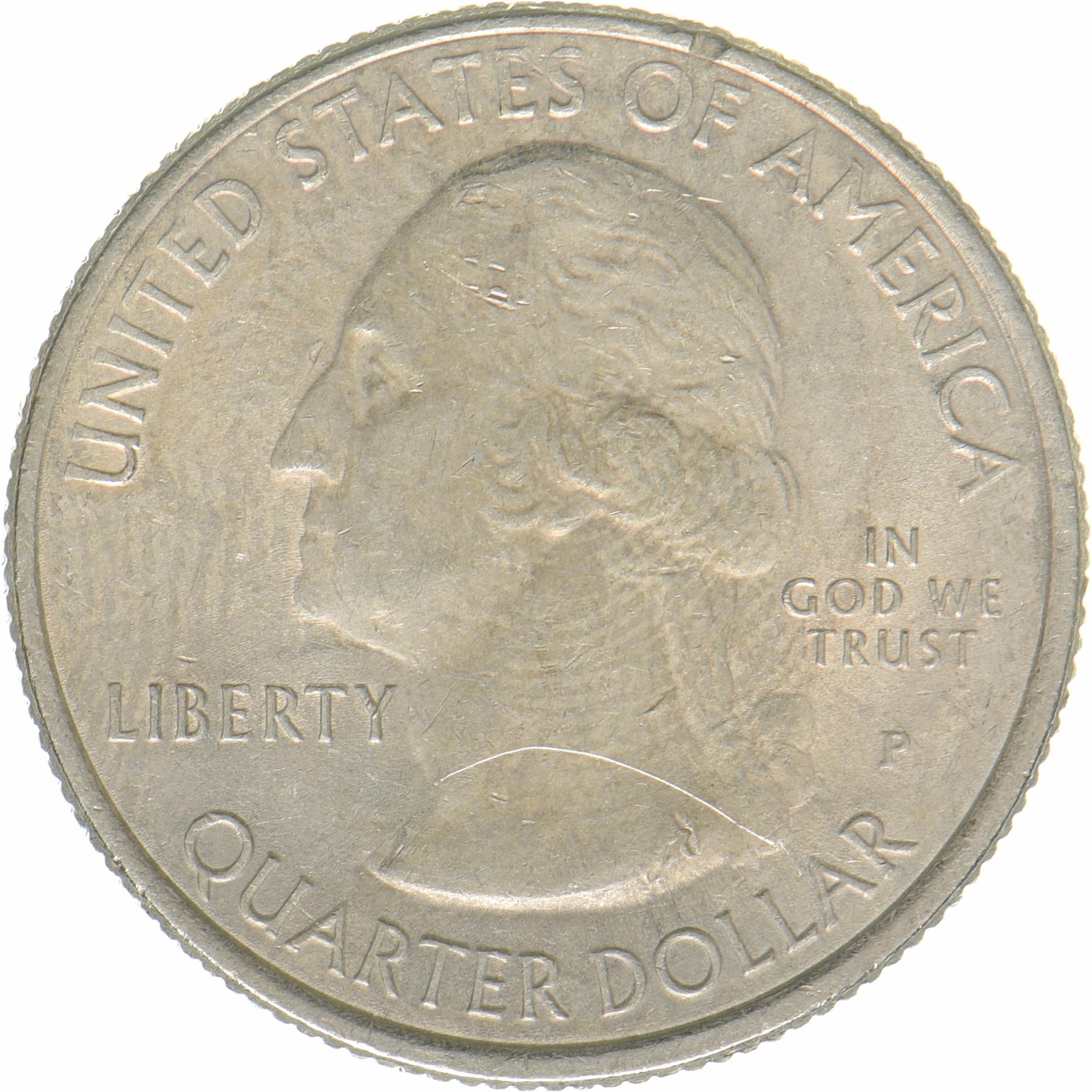United States | 1/4 Dollar Coin | Blue Ridge Parkway | KM:599 | 2015