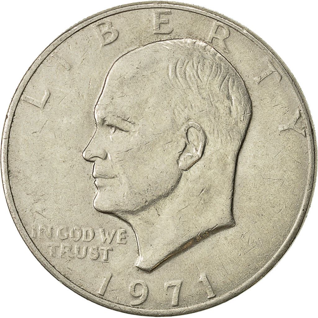 United States | 1 Dollar Coin | Apollo 11 Insignia | Copper-nickel clad copper | KM:203 | 1971-1978