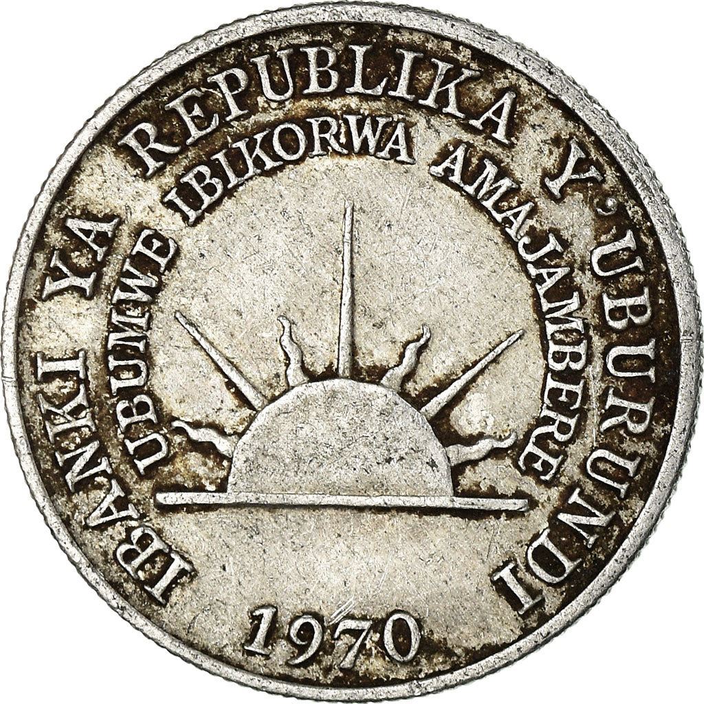 Burundi | 1 Franc Coin | Rising sun | Km:18 | 1970