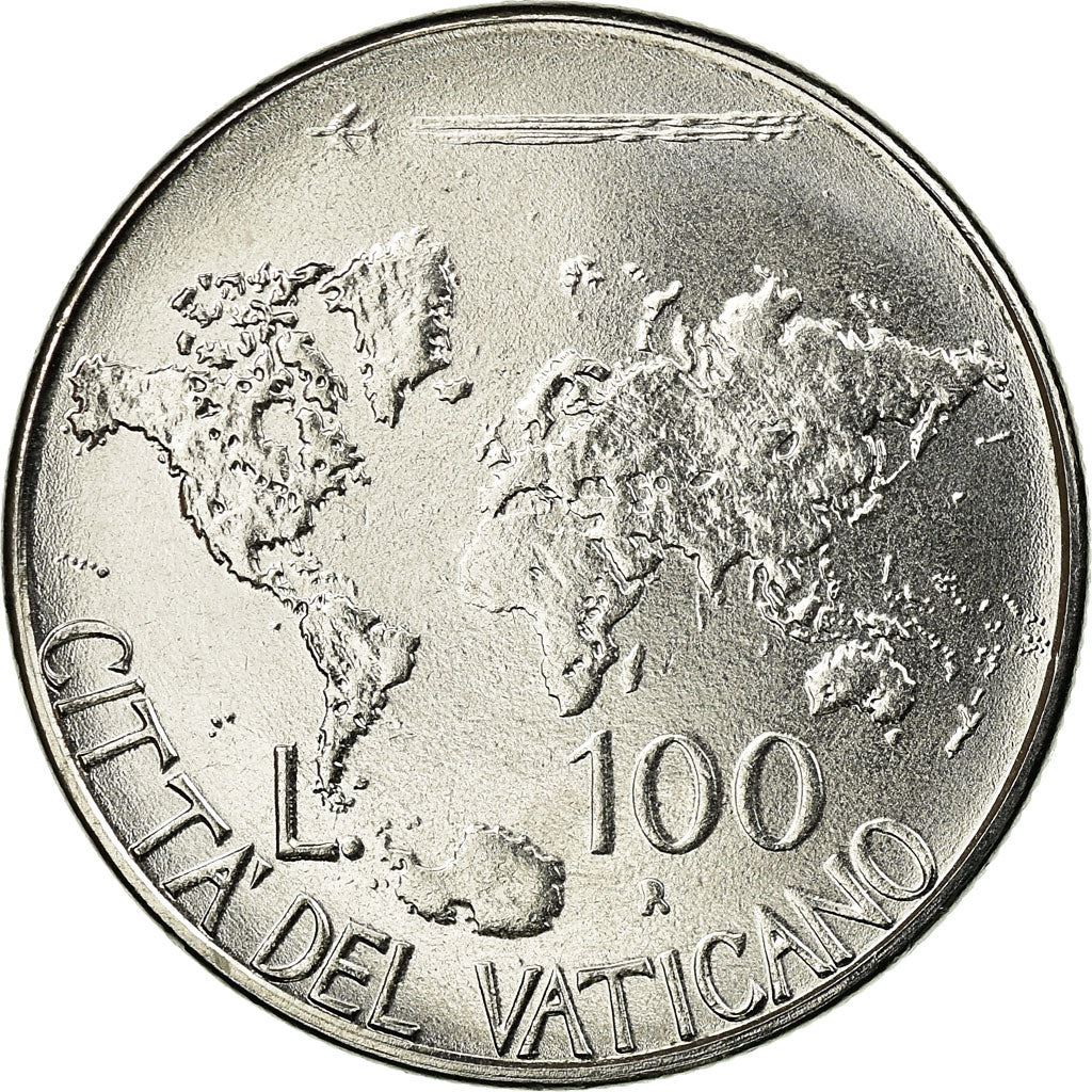 Vatican City | 100 Lire Coin | John Paul II | Km:188 | 1985