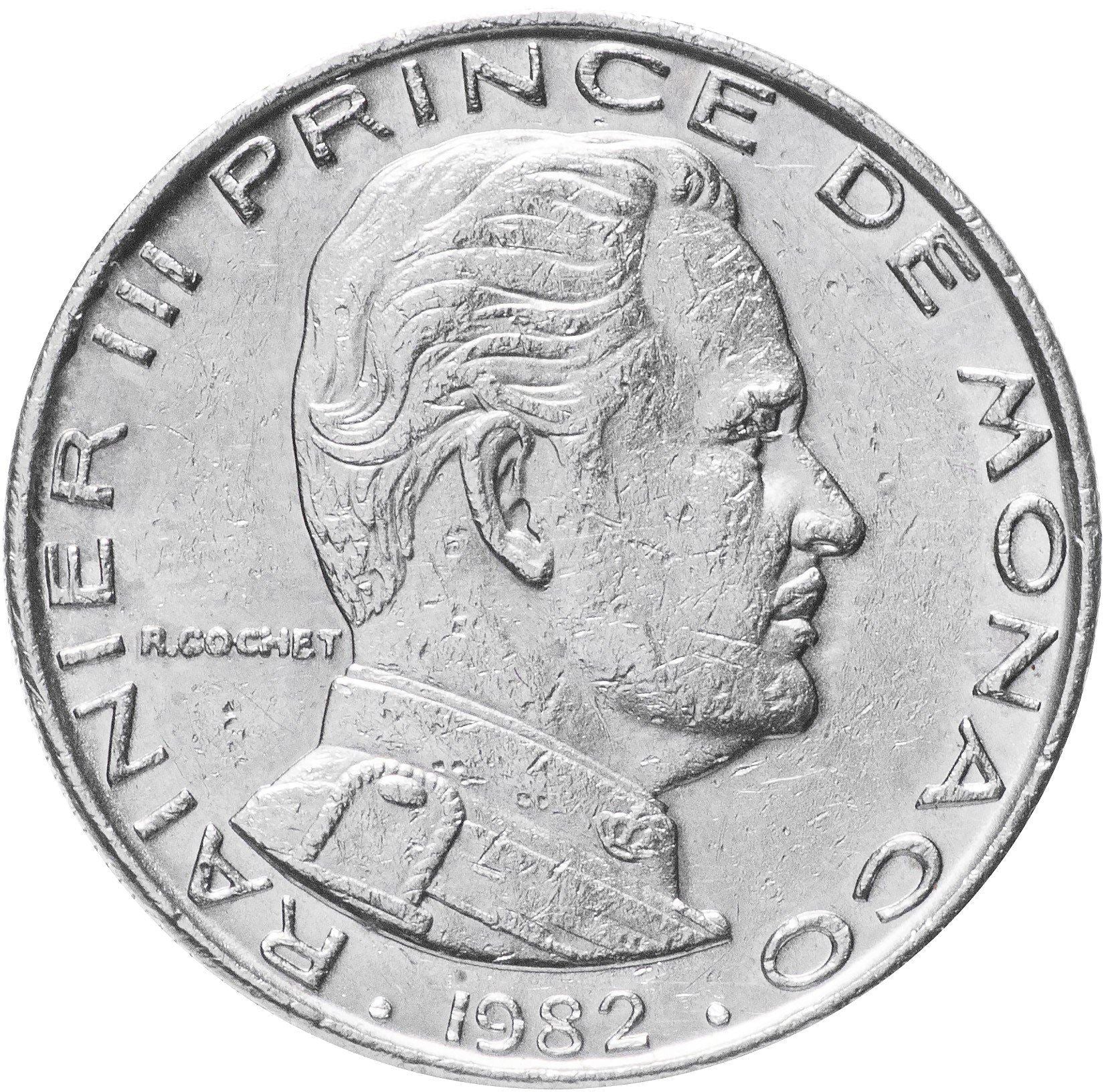 Monaco | 1 Franc Coin | Rainier III | Km:140 | 1960 - 1995