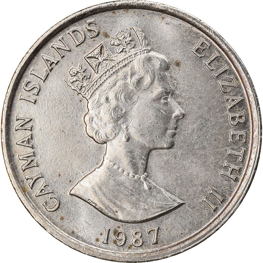 Cayman Islands | 5 Cents Coin | Crayfish | Elizabeth II | Km:88 | 1987 - 1990