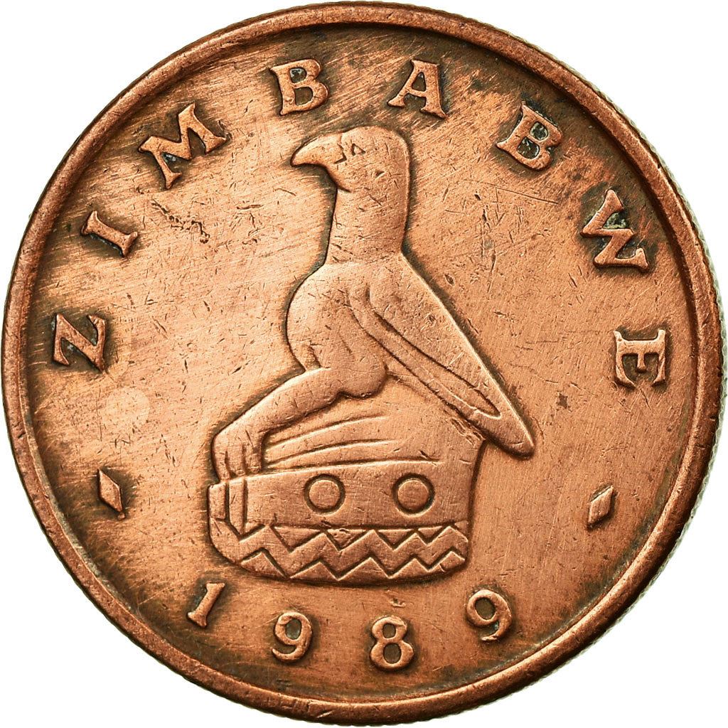 Zimbabwe | 1 Cent Coin | Great Zimbabwe Bird | Km:1A | 1989 - 1999