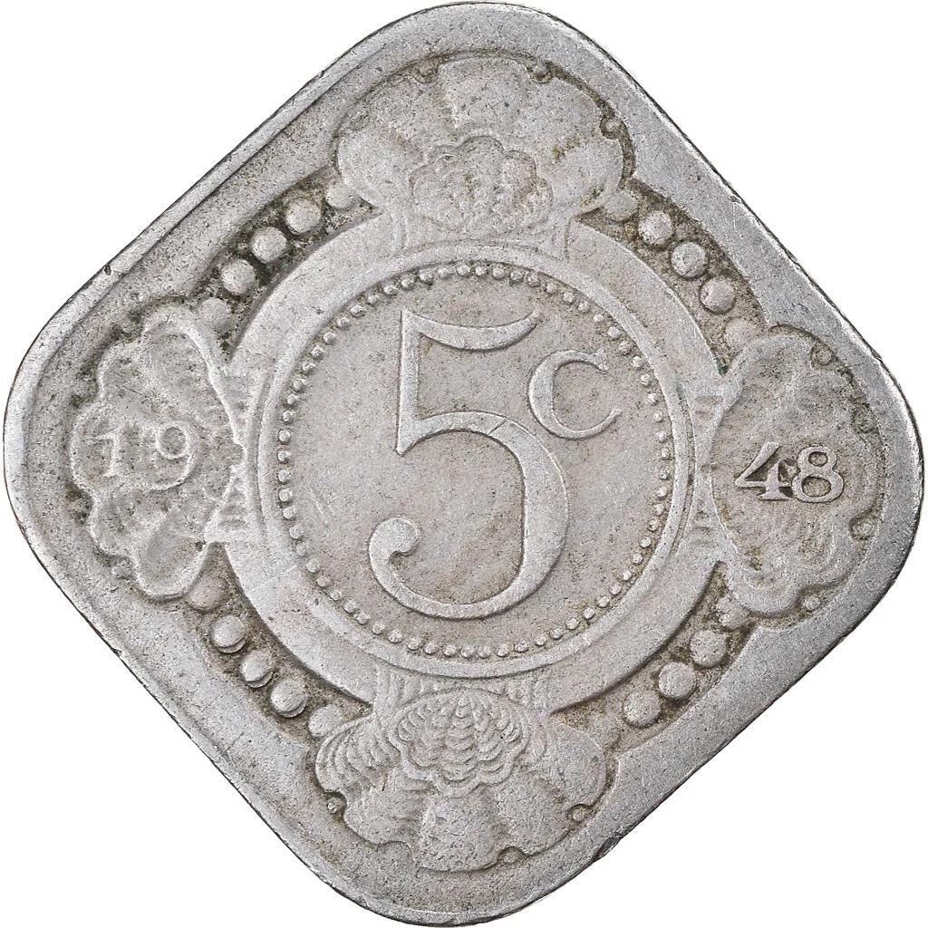 Curacao | 5 Cents Coin | Orange branch | KM:47 | 1948